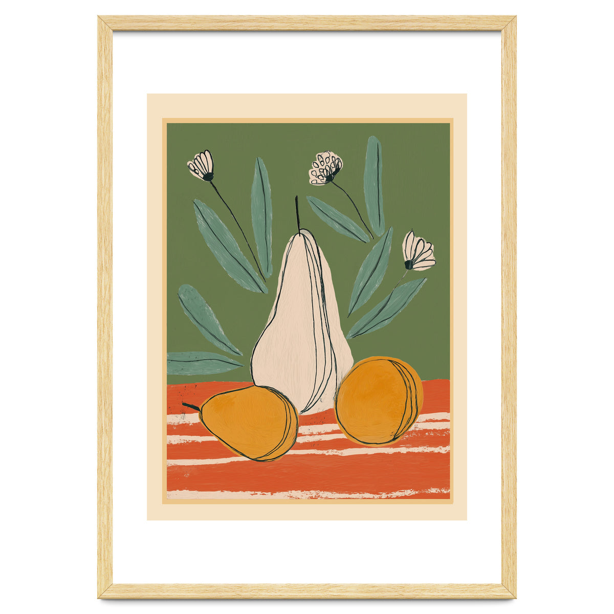 Abstract Pear Still Life