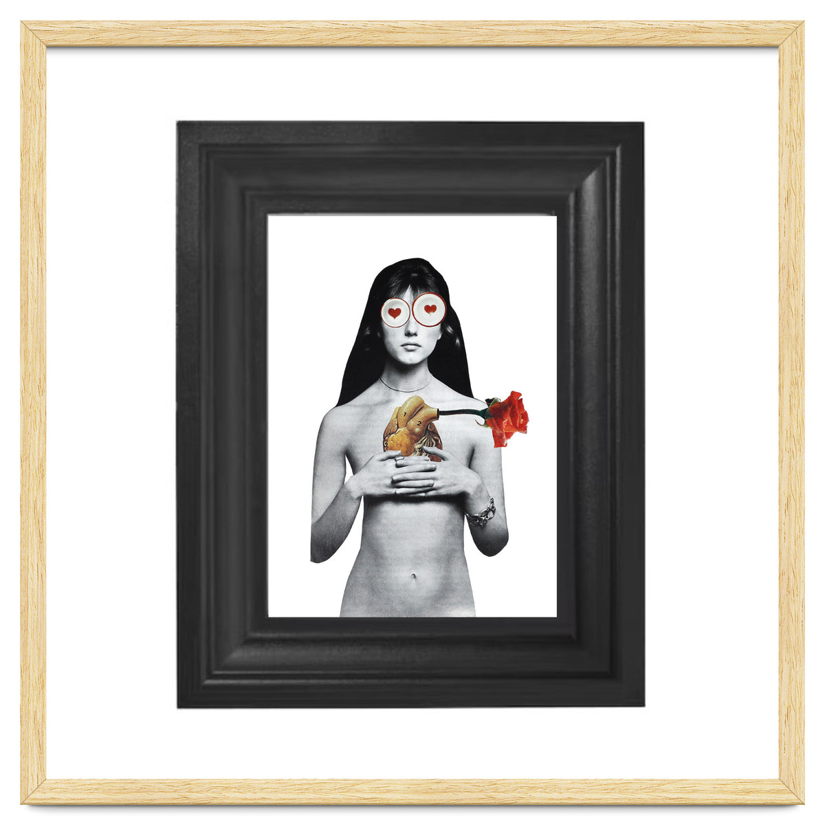 Woman In Love - Print of Paper Collage