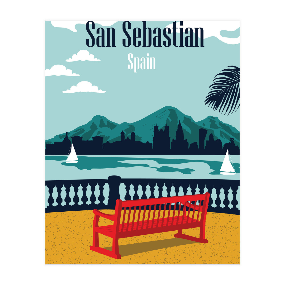 San Sebastian Beach, Spain (Print Only)