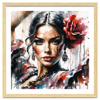 Watercolor Flamenco Dancer #2