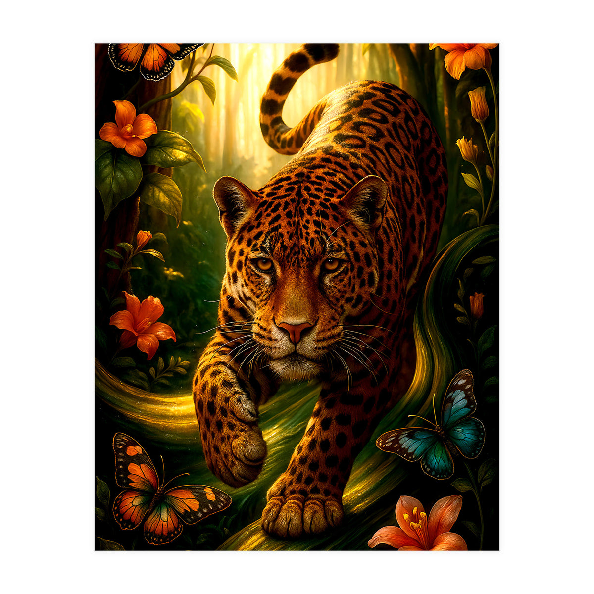 Leopard in Retro Contemporary Aesthetics (Print Only)