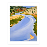 Georgia O’Keeffe – Chama River, Ghost Ranch (1937) | Serene Southwestern Landscape in Bold Modernist Forms (Print Only) thumbnail