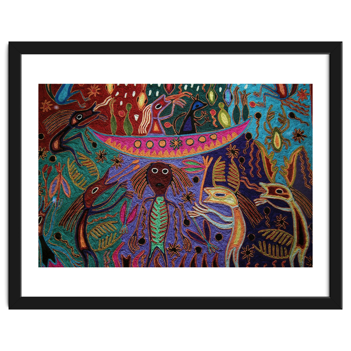 Mexico.Mexico city.National Museum of Anthropology. Huichol art.