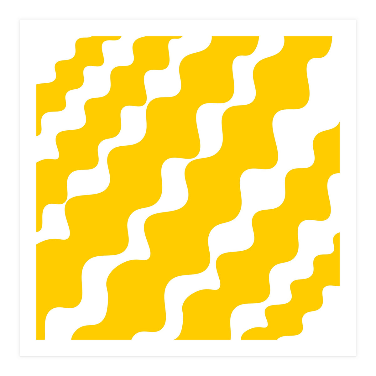 Yellow Wavy Pattern (Print Only)