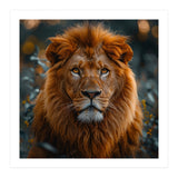Majestic Lion Portrait Intense Gaze Wildlife (Print Only) thumbnail