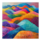 Vibrant Rainbow Rolling Hills Landscape (Print Only) thumbnail