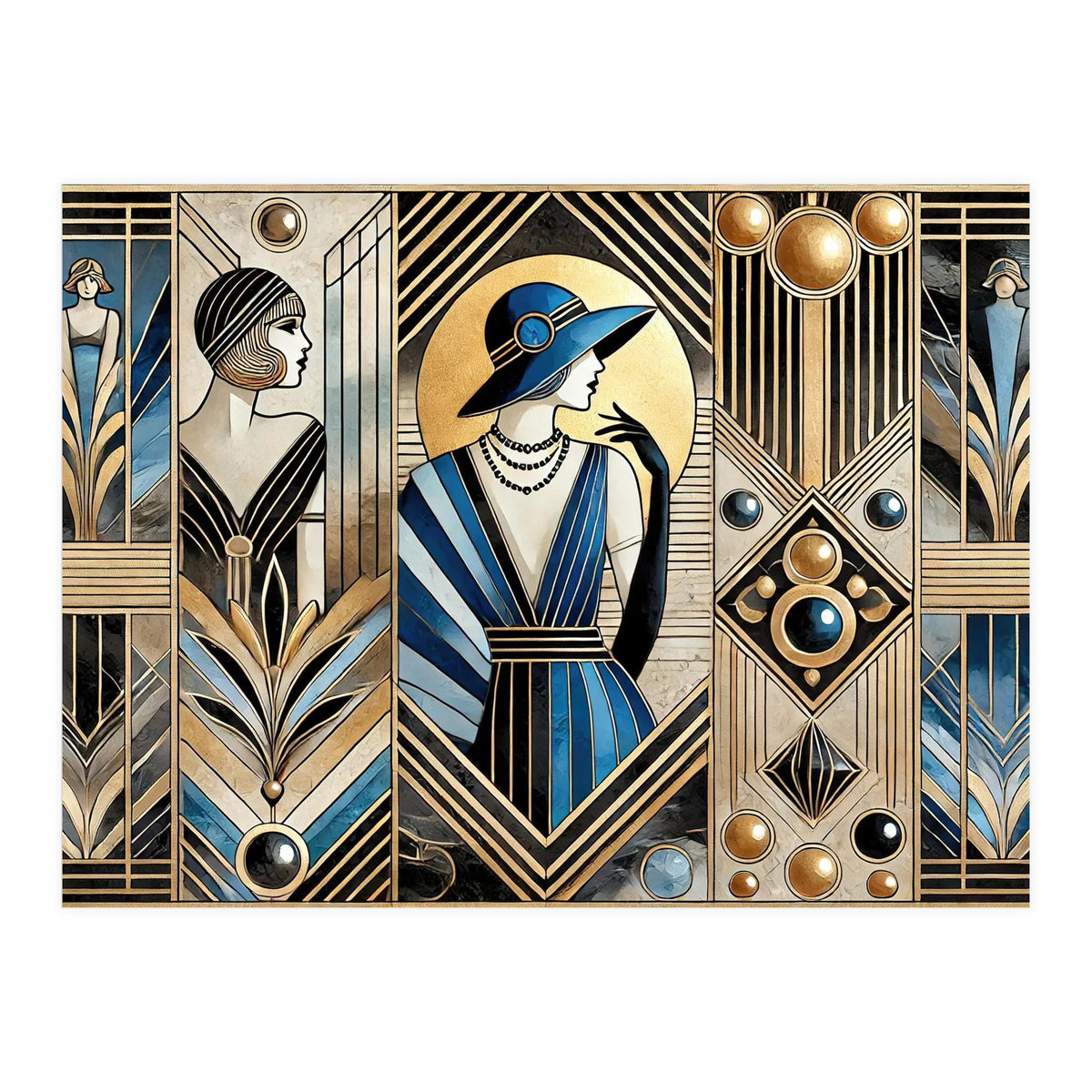 Jazz Age Sophistication In Art Deco (Print Only)