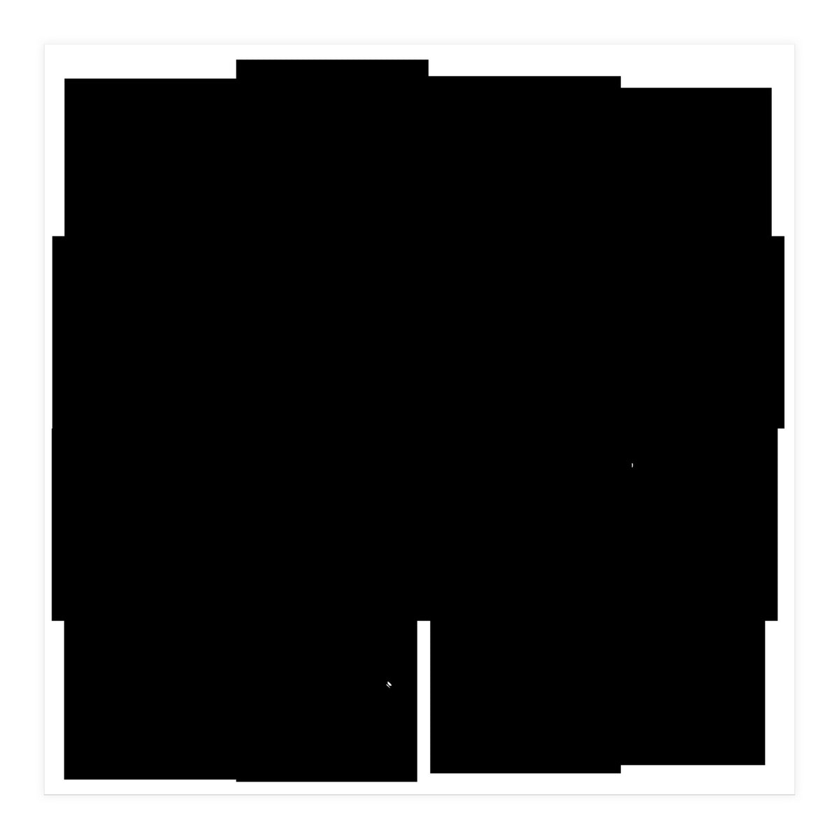 Fantasy Black Flower  (Print Only)