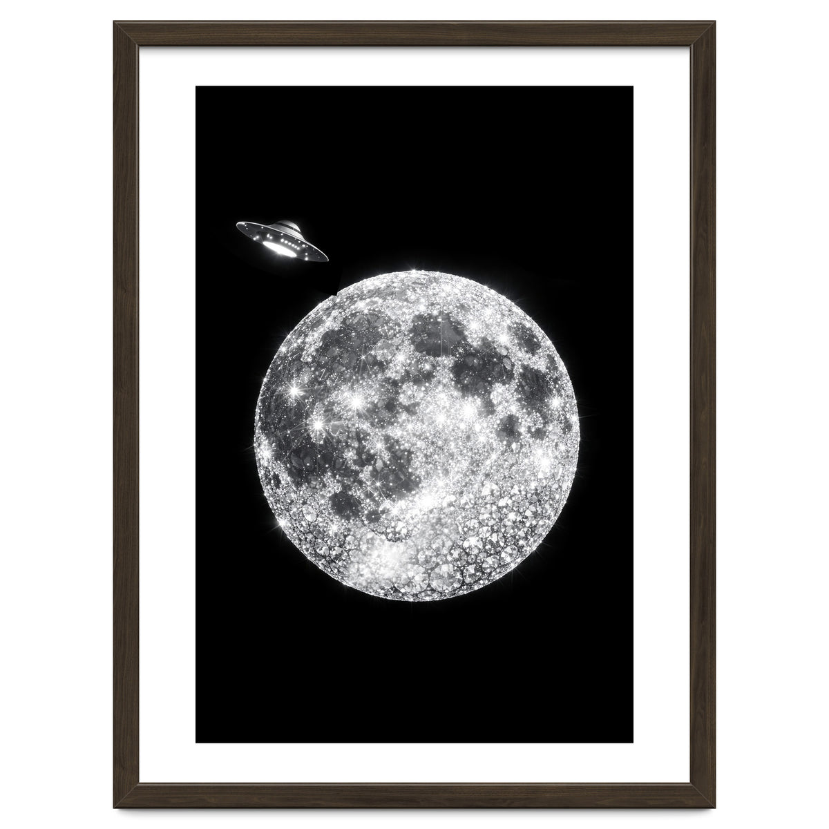 Diamond moon and UFO