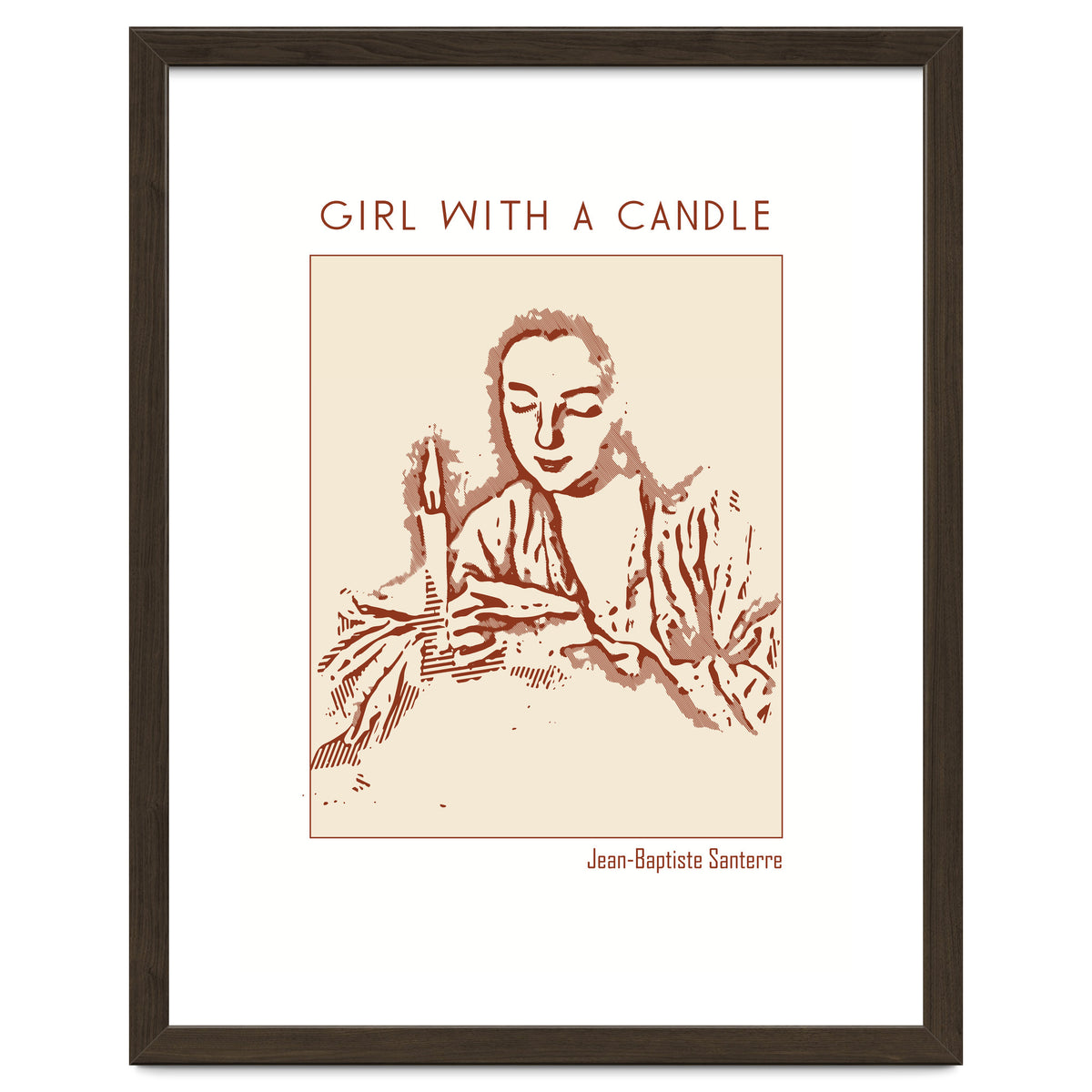 Girl With A Candle – Jean Baptiste Santerre