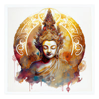 Golden Halo Buddha Portrait (Print Only)