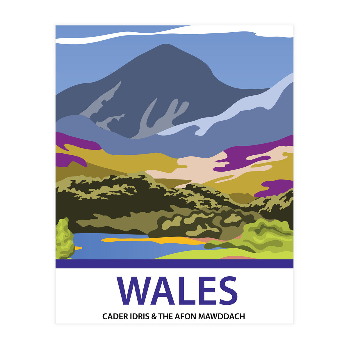 Wales Cader Idris And The Afon Mawddach (Print Only)
