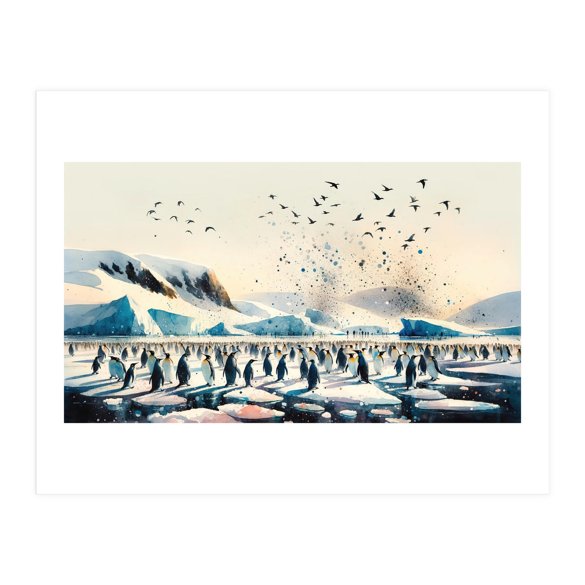 Antarctic Expanse Penguins Path (Print Only)