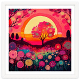 Folk Sunset Blossoming Tree thumbnail