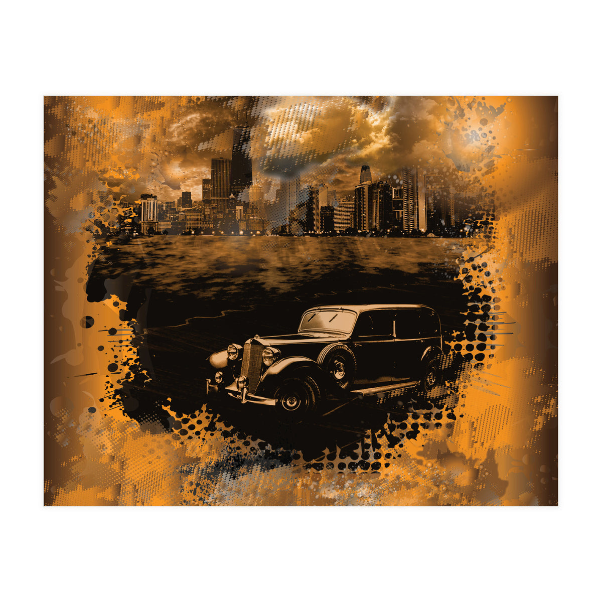 Chicago Waterfront Monochrome (Print Only)