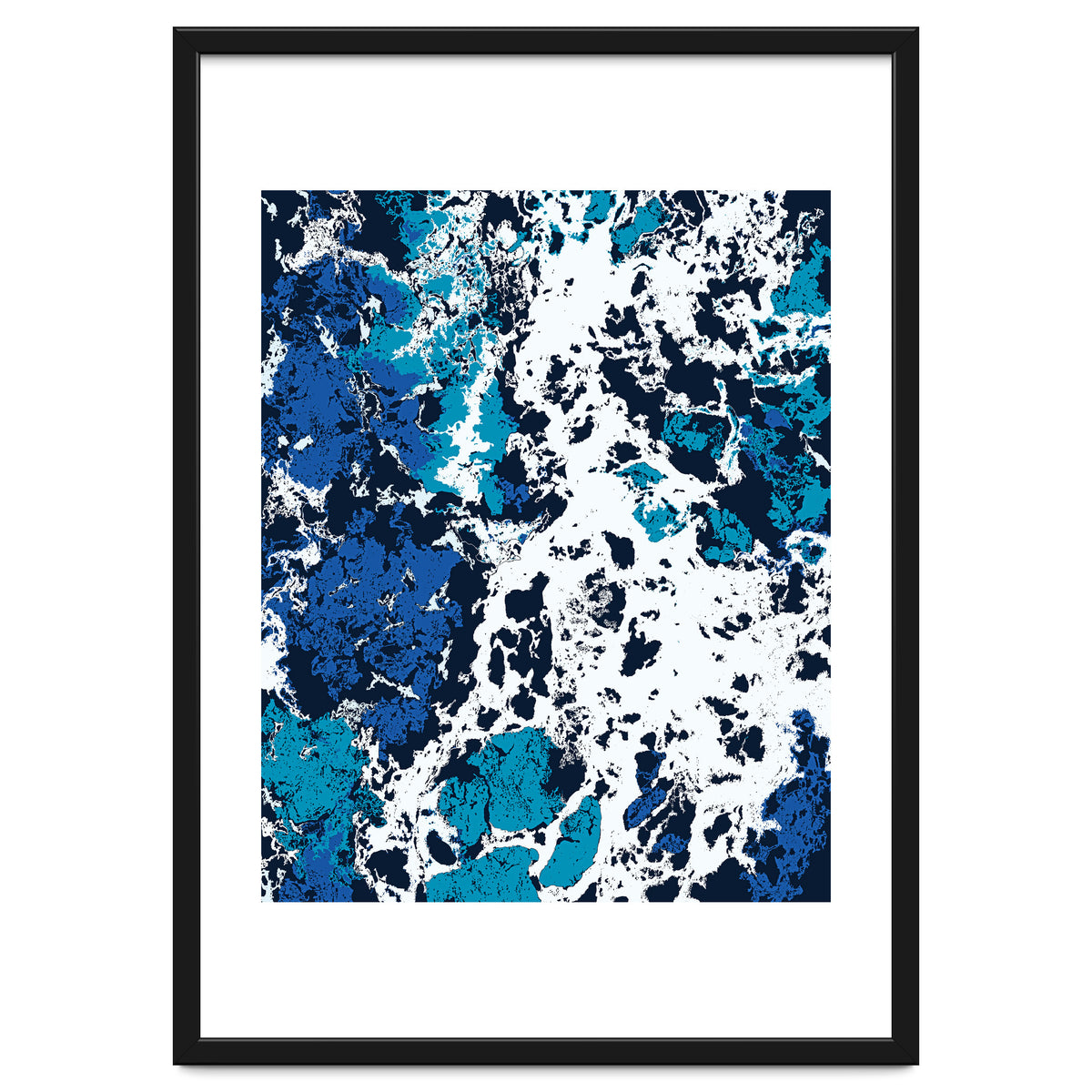 Liquid Patience, Abstract Ocean Sea Water Waves, Eclectic Scandinavian Texture Foam Neutral Nordic