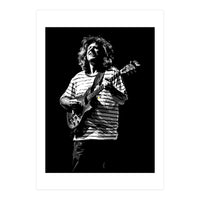 Pat Metheny American Jazz Guitarist Legend in Monochrome (Print Only)