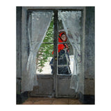 Mme. Monet with a red hat called " The Red Kerchief&quot, ca. 1870. (Print Only) thumbnail