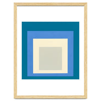 JOSEF ALBERS - HOMAGE TO THE SQUARE: BLUE WHITE GREY