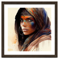 Watercolor Tuareg Woman #9