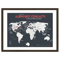 World Map of Alien First Contacts in Movies