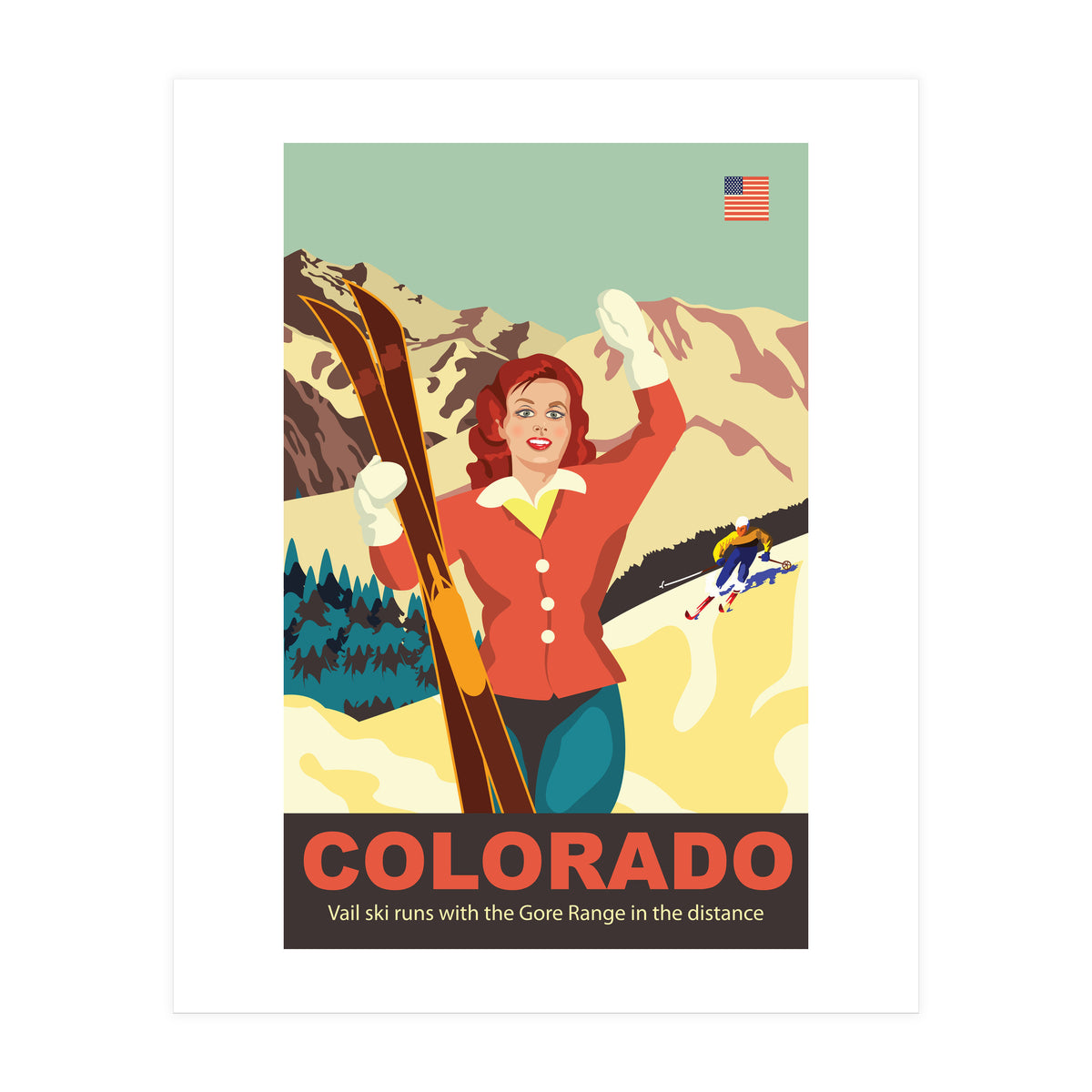 Colorado Ski Girl (Print Only)