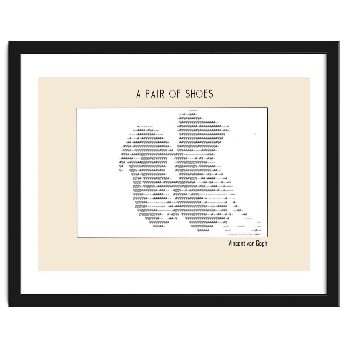 a pair of shoes (1886) – Vincent van Gogh(ascii art)