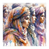 Tuareg Women Procession Watercolor (Print Only) thumbnail