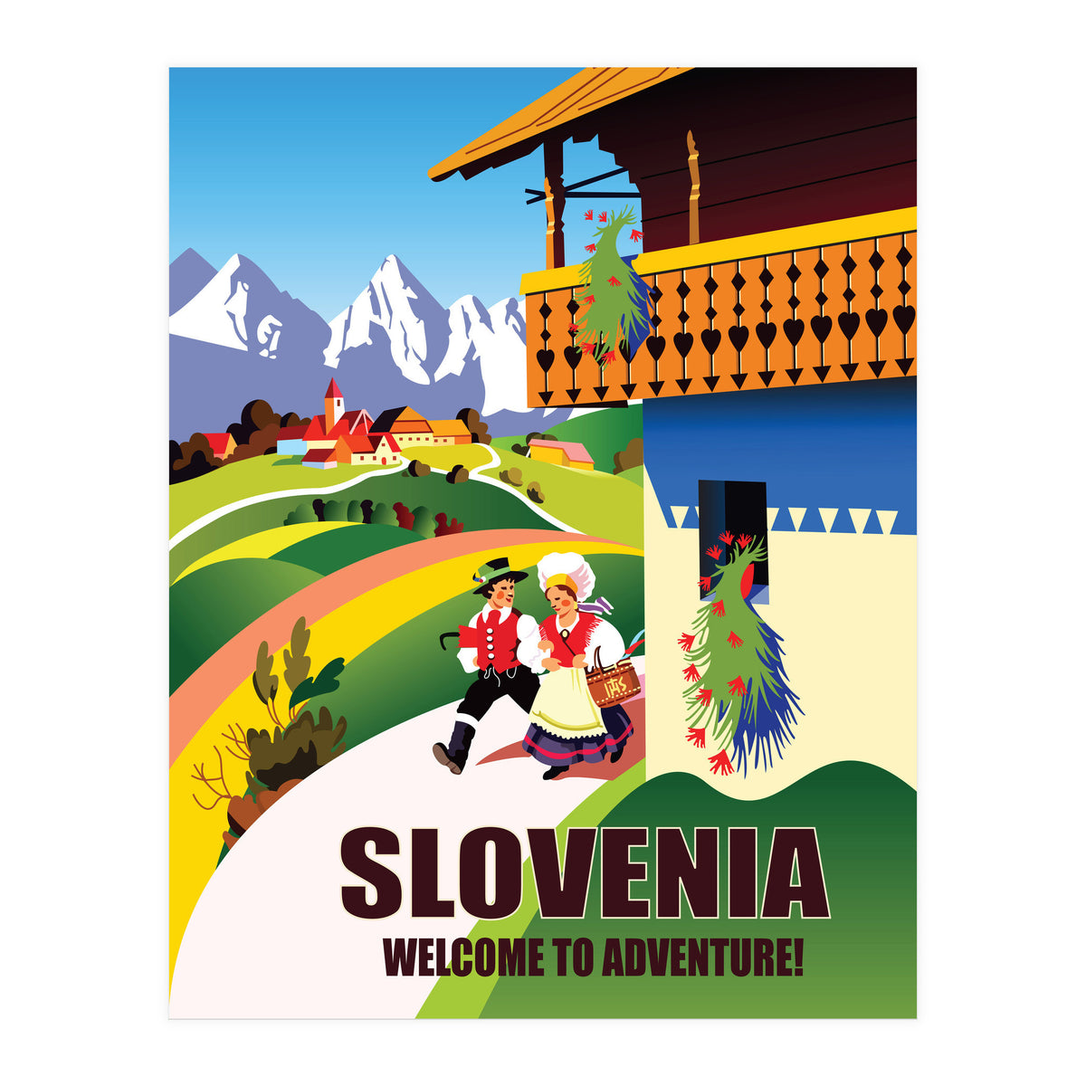 Village in Slovenia (Print Only)