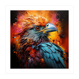 Vibrant Eagle Portrait Abstract Colorful Splatter Art (Print Only) thumbnail