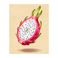 Dragonfruit, Watercolor Illustration, Tropical Pink Art (Print Only)