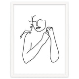 Eternally Connected, Abstract Line Art Love, Sketch Drawing Minimal, Eclectic Human Couple Connection Minimalism Concept thumbnail