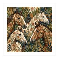 Equestrian Floral Harmony (Print Only)