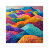 Vibrant Rainbow Rolling Hills Landscape (Print Only) thumbnail