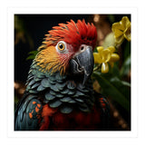 Vibrant Macaw Parrot With Red And Yellow (Print Only) thumbnail