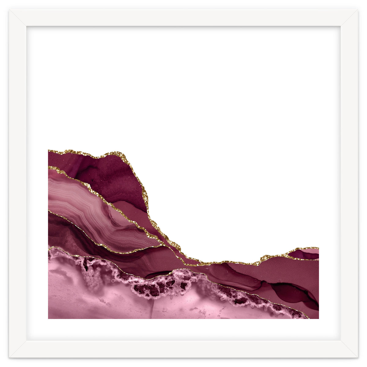 Burgundy & Gold Agate Texture 23
