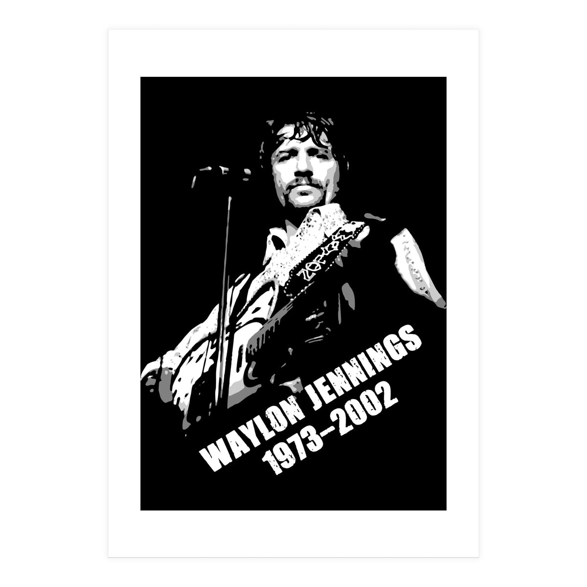 Waylon Jennings American Musician Legend (Print Only)