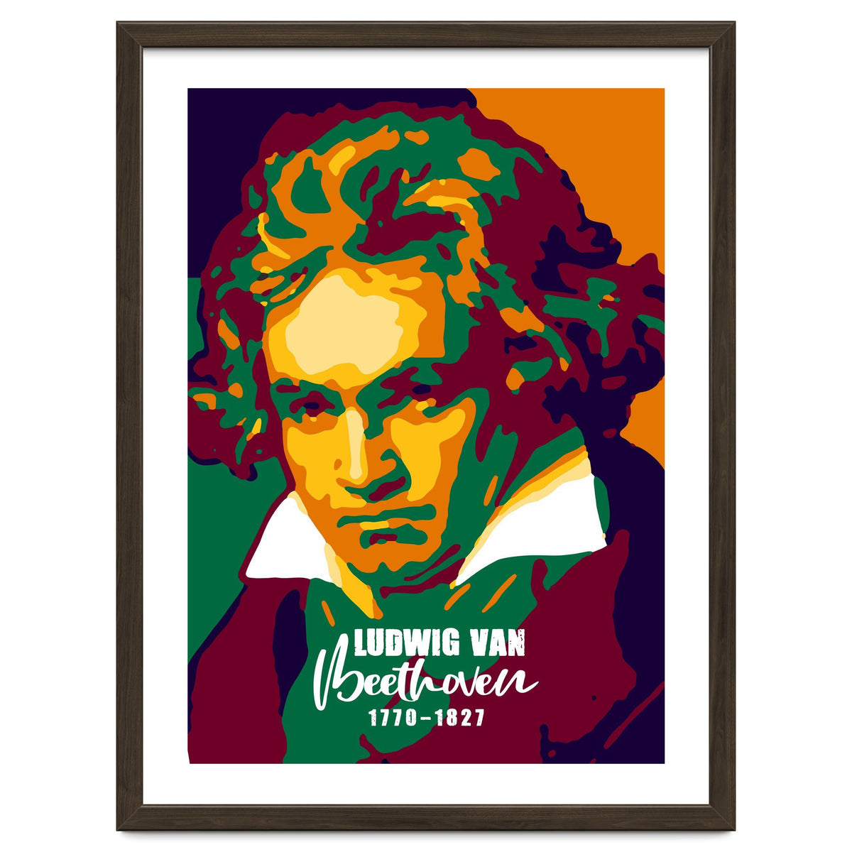 Ludwig Van Beethoven Colorful Art