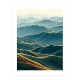 Minimalist Misty Mountain Landscape Wall Art (Print Only) thumbnail