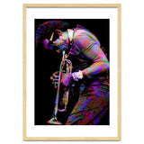 Miles Davis American Jazz Trumpeter Legend Colorful Art thumbnail