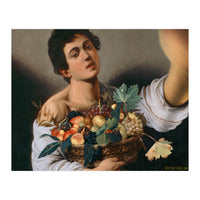 Boy With A Basket Of Fruit - Caravaggio - Selfie (Print Only)