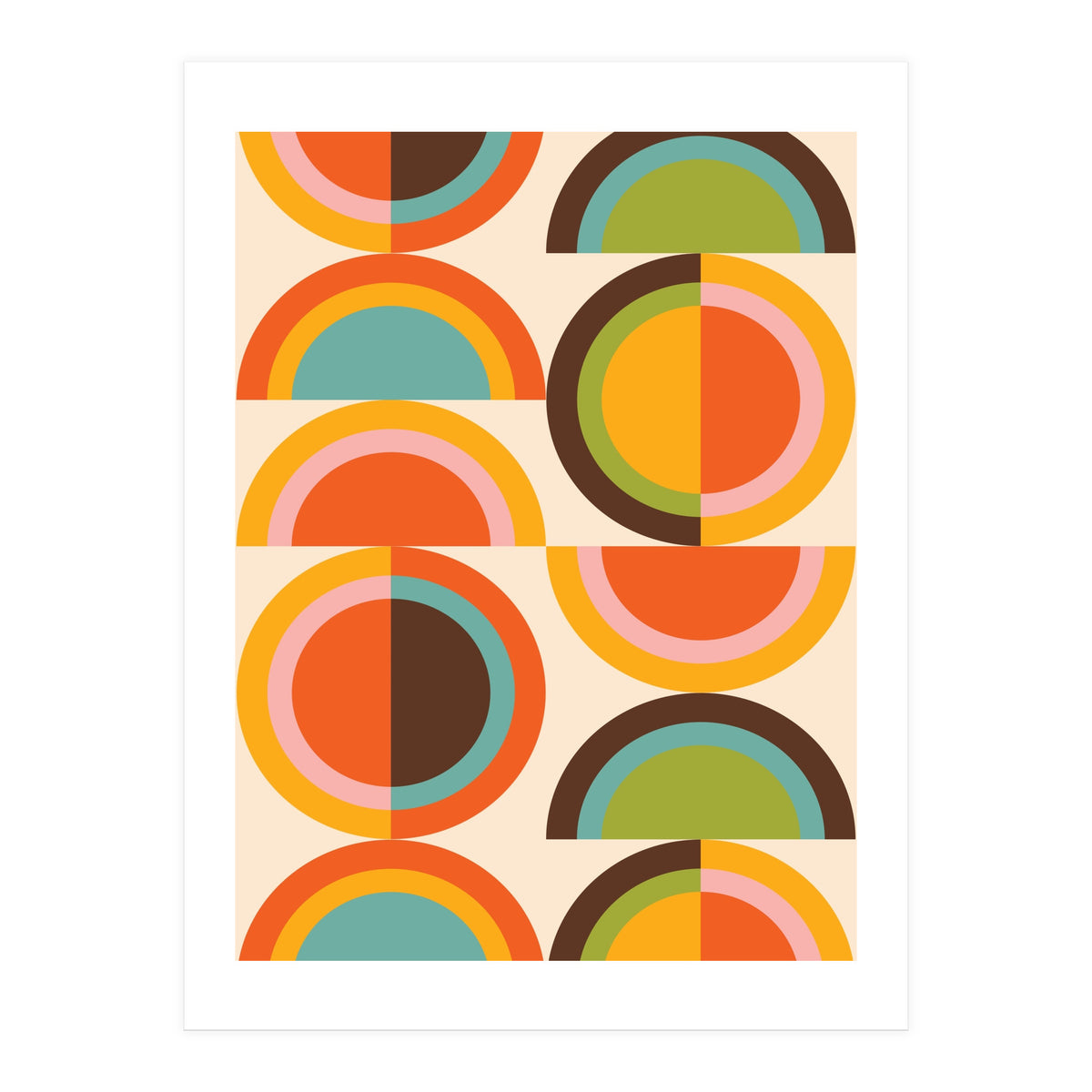 Bauhaus Geometric Rainbow (Print Only)