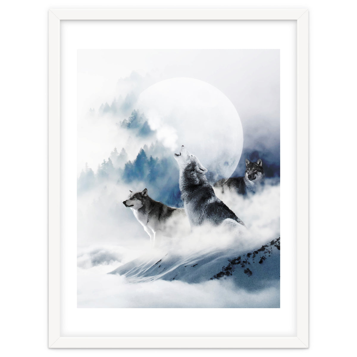 Winter Wolves, Wildlife Wolf Wild Dogs, Snow Full Moon Animals Photography Love Digital