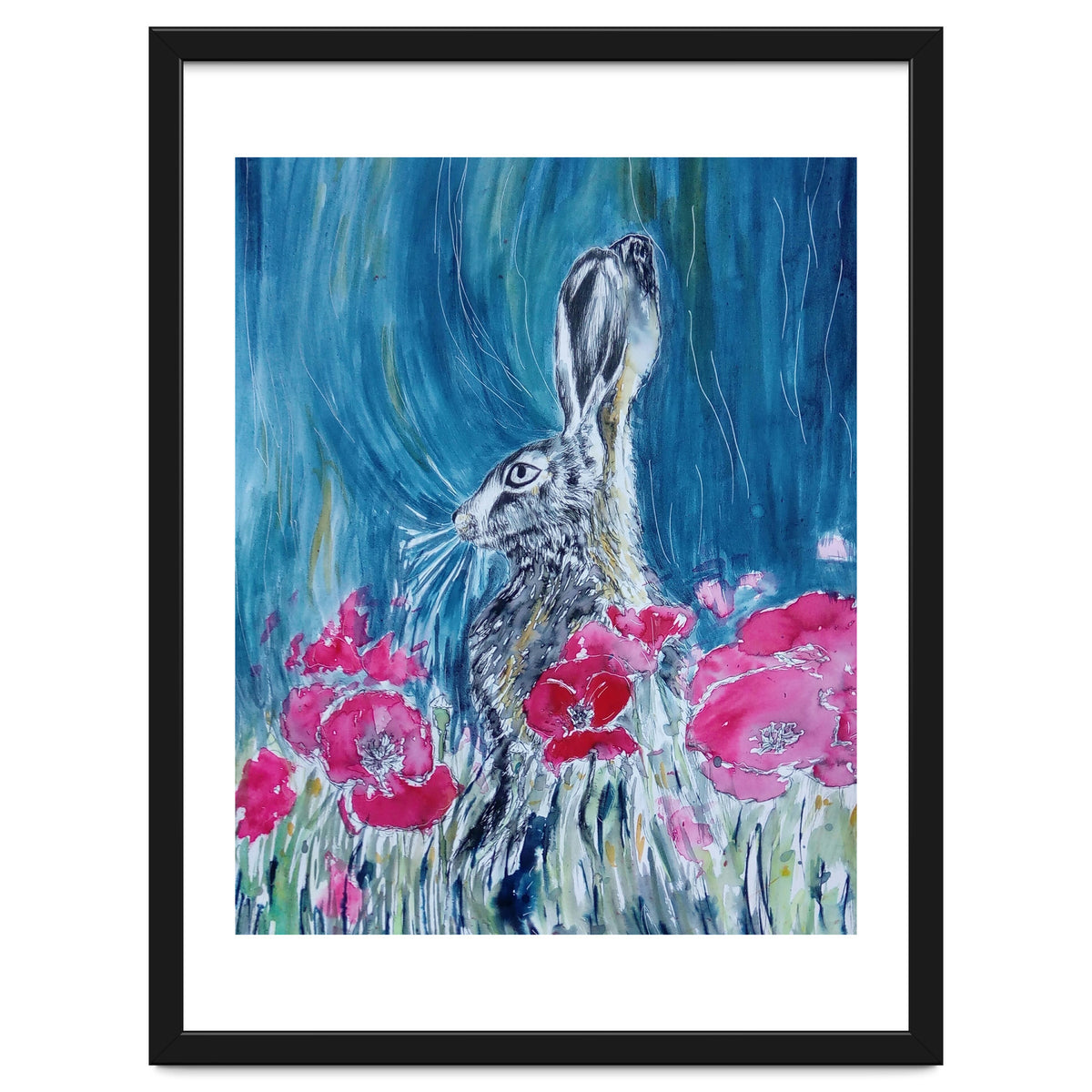 Hare And Poppies