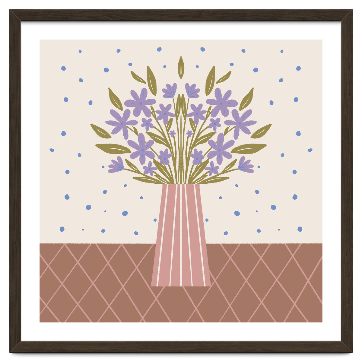 Flower Vase Mocha Mousse