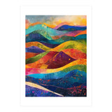 Vibrant Abstract Patchwork Landscape Art (Print Only) thumbnail