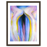 Georgia O’Keeffe – Grey Line with Black, Blue and Yellow (1923) | Elegant Abstract Modernist Composition with Bold Color Contrast
