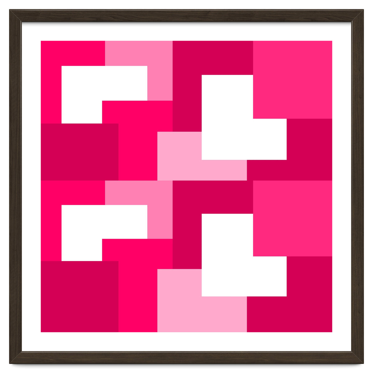 Pink Abstract Square Tiles