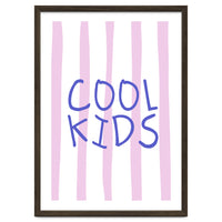 Cool Kids Club, Fun Playful Quote Print for Kids Room and Playroom Decor