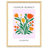 Hamburg Flower Market - Vibrant Modern Folk Art Print thumbnail